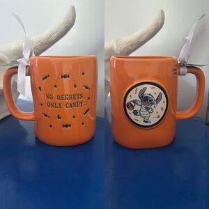 Rae Dunn Disney Lilo & Stitch Stitch No Regrets Only Candy Double Sided Mug